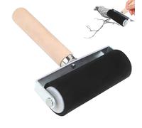 Ruwshuuk Rouleau Colle - Tampon Encreur avec Manche en Bois - Outil Tampon Applicateur Encre pour Peinture Impression Papier Art