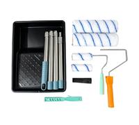 Ruwshuuk Rouleau de Peinture pour Pinceau,Kit Polyvalent Complet - Brosse pour Intérieurs,Pour, Plafonds, Meubles, Portes, Clôtures, Terrasses, Décorations