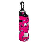 Ruwshuuk Sac à thé de golf | Rangement pour balles de golf avec porte-clés - Accessoire de golf léger imperméable avec 3 compartiments à thé pour homme et femme - Gamme de voyage et de conduite