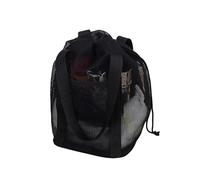 Ruwshuuk Sac de plage en maille - Sac de transport pour courses, sac de voyage de sport généreux pour la piscine, la crème solaire, les jouets, les serviettes, Noir , Siehe Beschreibung