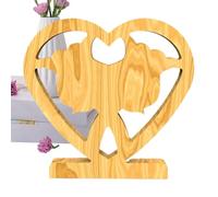 Ruwshuuk Sculpture de Couple Décoration en Bois du Baiser de l'Amant | Statue de Sculpture Abstraite Fait à la Main en Bois | Statue de Couple Art en Bois Décoration Romantique pour Salle de