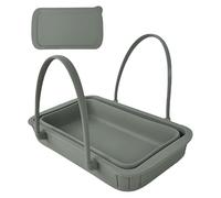Ruwshuuk Seau à glace en silicone | Seau rafraîchissant pour vin et boissons, portable, pliable, réutilisable, anti-fuite, pour les mariages à la plage, le bateau, les pique-niques, les barbecues en