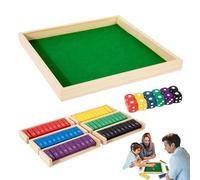 Ruwshuuk Shut The Box Jeu de société en bois | Jeu de société portable pour les soirées familiales, le camping, les fêtes de café et les fêtes