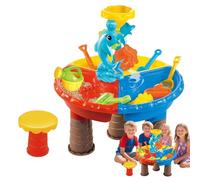 Ruwshuuk Table de Sable | Table d'eau et Sable pour - Jeux de Construction avec Accessoires - Jouets Éducatifs avec Accessoires et Activités d'apprentissage pour Maternelle, Loisirs Créatifs 3 Ans