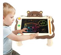 Ruwshuuk Tableau LCD pour écriture, tableau à dessin avec support, matériel d'art portable pour , tableau noir réutilisable avec support pour pratique d'écriture