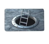 Ruwshuuk Tapis 3D qui ressemble à un trou, Tapis d'illusion d'optique antidérapant sans fond Piège 3D Tapis illusion d'optique, Tapis de sol de salle de jeux pour salon, salle de bain