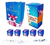 Ruwshuuk Tirelire de Noël, sac de vacances Merry Christmas | Sac vide pour biscuits, vacances, anniversaire, mariage, fête, bijoux, famille, enfants, femmes, hommes, entreprise