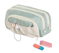 Ruwshuuk Trousse à crayons avec fermeture à cordon, organiseur de bureau imperméable à grande capacité pour école, filles, , garçons, vert, riferimento alla descrizione, Se référer à la
