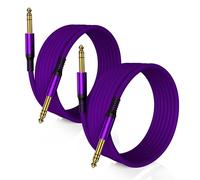 RUXELY Câble Instrument Audio Stéréo 6.35mm 6M 2P,Cordon Jack TRS Guitare