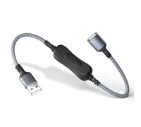 RUXELY Câble Rallonge USB A avec Interrupteur Marche/Arrêt 0.3M