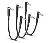 RUXELY Câbles Patch Guitare 3 Pack 0.15M,Cordons d'Instrument Coudé Tricoté