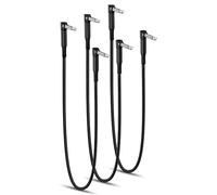 RUXELY Câbles Patch Guitare 3 Pack 0.6M,Cordons d'Instrument Coudé Tricoté