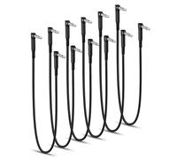 RUXELY Câbles Patch Guitare 6 Pack 0.15M,Cordons d'Instrument Coudé Tricoté