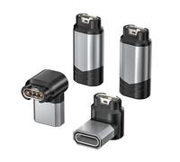RUXELY Chargeur Adaptateur USB C vers Garmin pour Montre Garmin Fenix,4Pack | 90 Degrés Type C Câble Chargeur Connecteur pour Garmin Fenix 9 8 E 7 6,Cirqa,Forerunner 70 170 970 570,Approach S72,Venu 4 X1