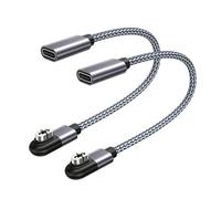 RUXELY USB C Chargeur Cable pour Shokz Casque 2 Pièces, Shockz Adaptateur | Type C Cordon Charge Court pour AfterShokz OpenRun Pro S810,Aeropex AS800,OpenRun Mini,Open Run S803,OpenComm 2