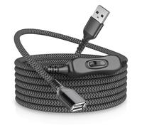 RUXELY USB Extension Câble avec Interrupteur 1M,Type A Mâle vers Femelle d'Extension (Marche/Arrêt),Cordon de Chargeur d'Alimentation (ON/OFF) pour LED Desk Lamp,Bandes LED,Ventilateur USB,Light etc.
