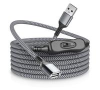 RUXELY USB Extension Câble avec Interrupteur 1M,Type A Mâle vers Femelle d'Extension (Marche/Arrêt),Cordon de Chargeur d'Alimentation (ON/OFF) pour LED Desk Lamp,Bandes LED,Ventilateur USB,Light etc.