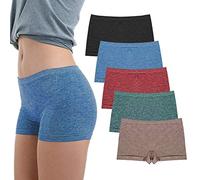 Ruxia Culotte garçonne sans couture pour femmes, sous les robes, sous-vêtements pour dames, lot de 5, B002., 3XL Grande taille