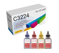 RUXIANGFLY C3224dw Poudre De Recharge De Toner Remplacement pour Lexmark C3224dw C3326dw C3426dw MC3224i MC3326i MC3426i, pour C3210K0 C3210C0 C3210M0 C3210Y0,4 Pack-BK/C/M/Y