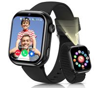 RUXINGX 4G Montre Connectée Enfant, Montre Telephone Enfant avec GPS, Appels, Appels Vidéo, Étanche IP68, Double Caméra, Chat Vocal, Lampe Torche, Mode École, Podomètre pour Garçons et Filles, Noir