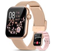 RUXINGX Montre Connectée Femme avec Appel, 1.83” Smartwatch avec 3 Bracelets, Fonction Féminine Sommeil Fréquence Cardiaque SpO2 20+ Modes Sportifs Podometre IP68 Calories Android iOS Or Rose, Cadeau