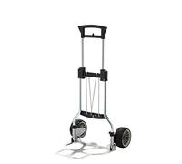 RuXXac Cross 2234-41V3 Diable pliable Capacité de charge 100 kg Roues extra larges Pliable Peu encombrant Poignées en plastique confortables Cadre en acier chromé Pelle en aluminium