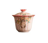 Ruyao Cat Sancai Gai Bol à thé Kung Fu Rose 120 ml