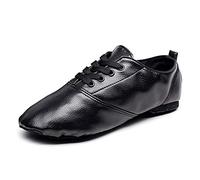 RUYBOZRY Chaussures de Danse de Salon Homme & Femme & Enfants Noires Plates Jazz & Salsa & Modernes & Tango,Modèle-TJ-Jazz-DBPU,Noir,45 EU