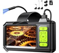 Ruycllo Camera Endoscopique 4.3'' Écran IPS 1080P HD - Caméra d'Inspection Étanche IP67 avec 8 LED et Sonde 8mm, Câble Semi-Rigide 5M avec 32GB Carte TF pour Canalisation, Voiture, Tuyau, Atelier