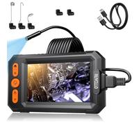 Ruycllo Camera Endoscopique 4.3'' Écran IPS 1080P HD - Caméra d'Inspection Étanche IP67 avec 8 LED et Sonde 8mm, Câble Semi-Rigide 5M pour Canalisation, Voiture, Tuyau, Maison, Atelier