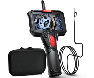Ruycllo Caméra Endoscopique Industrielle avec Lumière - HD 1080P avec Tête Articulée Ø6,2mm 210°, Étanche IP67, Carte SD 32 Go Incluse - pour Mécanique Auto, Tuyauterie, Maintenance Technique