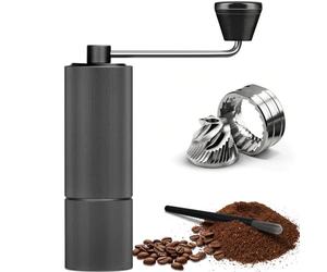 Ruycllo Moulin à Café Manuel, Portable Moulin à Café Manuel avec Meule Conique en Acier Inoxydable, 30 Niveaux Réglables & Capacité de 30g pour French Press, Aeropress, Moka
