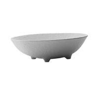 ruyi-1986 Assiette à collation Bol à Fruits en céramique, Bol à Fruits quadrupède, Bol à Fruits Ovale, utilisé for Le comptoir de Cuisine ou la décoration de Table à Manger(Blanc)