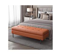 ruyi-1986 Banc Chambre Chambre à Coucher Lit Repose-Pieds Lit Repose-Pieds Lit en Bois Massif Devant Canapé Tabouret Rangement Tabouret de Rangement Tabouret de Chevet Banc Ottoman(Orange)