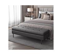 ruyi-1986 Banc Chambre Chambre à Coucher Lit Repose-Pieds Lit Repose-Pieds Lit en Bois Massif Devant Canapé Tabouret Rangement Tabouret de Rangement Tabouret de Chevet Banc Ottoman(Dark Gray)