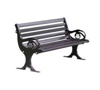 ruyi-1986 Banc de jardin avec dossier pour parc, banc de jardin en aluminium moulé sous pression, pour jardin, balcon, patio extérieur (moyen)