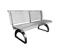 ruyi-1986 Banc de jardin, banc d'extérieur pour parc, chaise double en acier inoxydable, siège avec dossier pour salon de jardin et patio (petit)