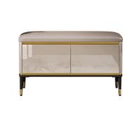 ruyi-1986 Banc de rangement à chaussures, banc de rangement pour couloir, chambre à coucher, banc de rangement avec coussin d'assise, banc à chaussures, étagère à chaussures, banc d'entrée (80 x 36 x