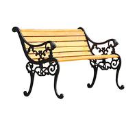 ruyi-1986 Banc pour extérieur, cour, jardin, loisirs, en fonte, convient pour parc, cour, porche, balcon, jardin (180 cm)