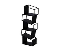 ruyi-1986 Bibliothèques Bibliothèque créative sur Pied, étagère de Rangement, Coin Salon, bibliothèque Simple, Chambre à Coucher, en Fer(Noir,L)