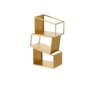 ruyi-1986 Bibliothèques Bibliothèque créative sur Pied, étagère de Rangement, Coin Salon, bibliothèque Simple, Chambre à Coucher, en Fer(Gold,S)