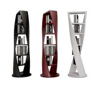 ruyi-1986 Bibliothèques Bibliothèque laquée, bibliothèque rotative en Bois Massif, étagères circulaires, présentoir décoratif Moderne Simple de Forme spéciale(Red,S)