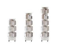 ruyi-1986 Bibliothèques Bibliothèque rotative, bibliothèque en Bois Massif à Roue Mobile 360 degrés, Support de Rangement for Livres d'images au Sol la Maison(M)