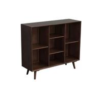 ruyi-1986 Bibliothèques Bibliothèque sur Pied, vitrine de Salon, étagère for Livres d'images, Support Rangement Multifonctionnel, Simple et Moderne(Walnut)