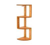 ruyi-1986 Bibliothèques Étagère d'angle de Bureau en Bois Massif, étagère Rangement Triangulaire for comptoir rondins, bibliothèque Murale, cintres muraux Cuisine