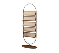 ruyi-1986 Bibliothèques Porte-revues Simple et Moderne, Support de Rangement Multicouche, étagère Domestique, présentoir au Sol for Petite Chambre à Coucher(Bruin)