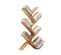 ruyi-1986 Bibliothèques Présentoir de Sol en Bambou dans Le Salon, étagère Rangement Simple Bureau, bibliothèque créative Arbre incurvé la Chambre à Coucher(130cm)