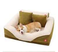 RUYICZB Canapé pour Chien De Taille Moyenne Et Petite, Memoire De Forme Lit pour Chien Orthopedique Moelleux Et Doux Panier Dehoussable Lavable avec Dessous Antidérapant,L