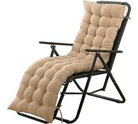 RUYICZB Coussin De Bain De Soleil Coussin De Bain De Soleil pour Jardin Ou Terrasse Matelas Inclinable avec Cravates De Vacances De Voyage Confort Épais Coussin De Chaise À Dossier,Beige,160x48cm
