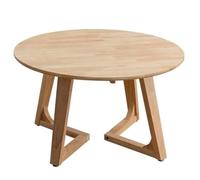 RUYICZB Ensemble De 2 Tables D'appoint Modernes, Tables D'appoint Rondes en Bois, Ensemble De 2 Tables Basses Gigognes, Tables Rondes pour Salon, Chambre, Bureau, Balcon, Restaurant,Wood Color,M